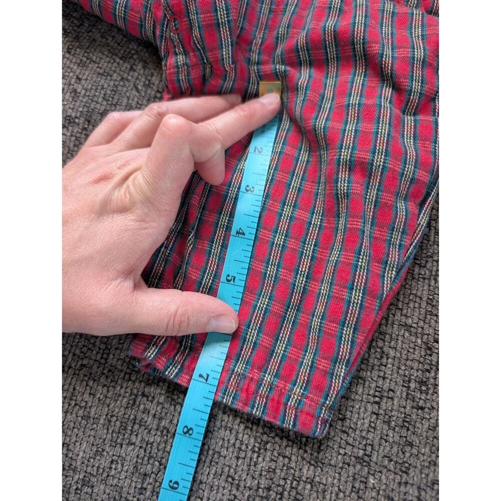 Vintage Gymboree Plaid Overalls sz Newborn 90s Red Green Pregnancy Announcement